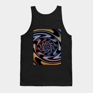 Psychedelic Abstract Illusion Spiral Print Tank Top